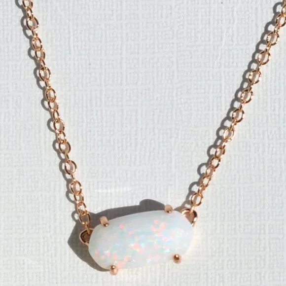 Kendra Scott | Ever Opal Necklace in Rose Gold - Picture 1 of 5